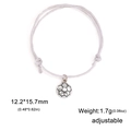 Adjustable white woven soccer charm bracelet for teen players with 12mm silver pendant - White