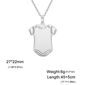Collier en acier inoxydable argenté avec pendentif body bébé et chaîne de 45cm réglable - Acier