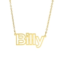 Personalisierte Namenskette in Gold mit Billy-Schriftzug und feiner Gliederkette - Gold