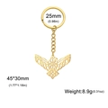 Goldener Wikinger Adler Schlüsselanhänger mit keltischen Flügeln und Kompass-Gravur - Gold