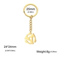 Portachiavi adattatore 45 giri in acciaio al titanio dorato, anello 25mm, peso 8g - Oro