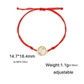 Verstellbares rotes Seilarmband mit goldenem Edelstahl-Nordic-Rune-Anhänger - Stil 24 (Nordische Rune) / Gold