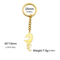 Gouden titanium stalen feniks hanger sleutelhanger met een ringmaat van 25 mm - Goud