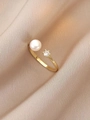 Anillo Abierto de Perla y Zirconia (J0317)