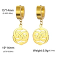 Goldene Edelstahl Ohrhänger mit hohlem geometrischem Kugelanhänger für Damen - Ohrschnallen-Stil / Gold