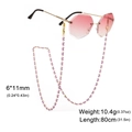 Cadena de gafas con mariposas púrpuras para mujer y correa dorada de 80cm de largo - Mariposa Púrpura-Dorado