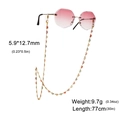 Cadena para gafas en acero dorado con dijes de mariposas de esmalte de colores vivos - Cadena Mariposa - Dorado