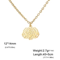 Goldene Geburtsblumenkette aus Edelstahl mit detaillierten Maßen und Produktspezifikationen - Chrysantheme / Gold