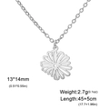 Halskette aus Edelstahl mit Gänseblümchen-Anhänger im Silber-Look und O-Kette Design - Aster / Silber