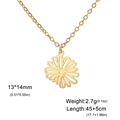 Goldene Geburtsblume Halskette mit 13x14mm Anhänger und 45cm verstellbarer O-Kette - Aster / Gold