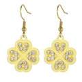 Boucles d'oreilles trèfle doré avec strass scintillants en acier inoxydable - Style Trèfle Composite en Coeur (Style 2) / Or
