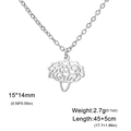 Silberne Edelstahl Halskette mit Nelkenanhänger, verstellbare Kette und Produktabmessungen - Nelke / Silber