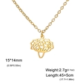 Minimalistische Goldkette aus Edelstahl mit einem hohlen Blumen-Anhänger-Design - Nelke / Gold