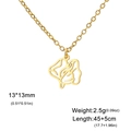 Geburtsblumen-Halskette aus vergoldetem Edelstahl mit hohlem Mohnblumen-Anhänger-Design - Duftwicke / Gold