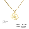 Goldene Geburtsblume Halskette aus Edelstahl mit verstellbarer Kettenlänge für Damen - Violett / Gold