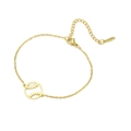 Gouden roestvrijstalen baseball armband met verstelbare ketting en karabijnsluiting - kabel ketting / Gouden Kruis Ketting