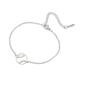 Zilveren roestvrijstalen armband met holle baseball hanger en verstelbare karabijnsluiting - kabel ketting / Zilveren Kruis Ketting
