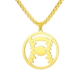 Collier en acier doré avec pendentif baseball ajouré au design sportif élégant - Baseball / Or / Chaîne boîte