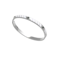 Detailed macro view of silver titanium steel bangle with white enamel and green zircon stones - Silver-Green