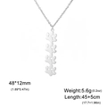 Collar de acero inoxidable 304 plateado con un colgante vertical de huella de gato - Cuatro Patas Acero