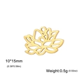 Goldener Lotus Anhänger im Hohldesign, Größe 10x15mm, Gewicht 0,5g für DIY-Schmuck - Lotus Gold