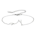 Silbernes Edelstahlarmband für Damen mit Herzanhänger und dem Buchstaben Y als Charm - Buchstabe Y - Stahlfarbe