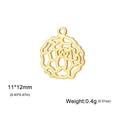 Anhänger in 18K Gold mit hohlem Rosendesign für DIY Schmuckherstellung 11x12mm - Ringelblume Gold