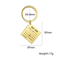 Llavero de calendario personalizado dorado con marca de corazón para julio de 2019 - Fecha Cuadrada / Dorado