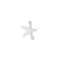 Polished silver starfish connector pendant for DIY jewelry making in stainless steel - Starfish / Silver
