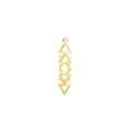 18K gold plated stainless steel geometric alchemy symbol pendant for DIY jewelry making - Four Elements / Gold