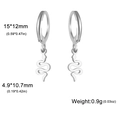 Créoles en acier inoxydable argenté avec pendentifs minimalistes en forme de serpent - Serpent / Acier
