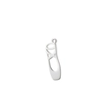 Polished stainless steel ballet pointe shoe pendant for DIY jewelry making - Ballet Shoes / Silver