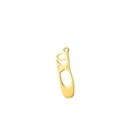 Polished 18K gold plated stainless steel ballet shoe pendant for DIY jewelry making - Ballet Shoes / Gold