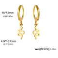 Boucles d'oreilles créoles dorées en acier inoxydable avec pendentifs serpent - Serpent / Or