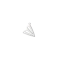 Polished silver paper plane pendant charm in high-gloss stainless steel for DIY jewelry - Paper Plane / Silver