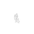 Polished silver owl shaped pendant with hollow design for DIY jewelry making - Steel Color Owl