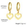 Boucles d'oreilles créoles dorées en acier inoxydable avec pendentif cœur évidé - Coeur Creux / Or