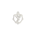Bracelet doré en acier inoxydable avec pendentif fleur de naissance marguerite ronde - Couleur Acier Coquelicot
