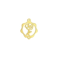 Pendentif fleur de naissance en acier inoxydable doré avec un délicat motif floral évidé - Couleur Or Coquelicot