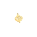 Pendentif éventail doré en acier inoxydable avec doubles anneaux pour création bijoux DIY - Coquillage Doré