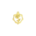 Pendentif fleur de naissance en acier doré avec motif marguerite ajouré détaillé - Couleur Or Chrysanthème