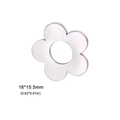 Silver 18K gold plated stainless steel sun flower pendant DIY jewelry charm 16x15.5mm - Five-Petal Flower / Steel