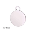 Silver stainless steel sun irregular pendant 15x19mm DIY jewelry charm - Solid Round / Steel