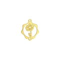 Pendentif marguerite en acier doré avec design creux ondulé pour bijoux DIY - Marguerite Dorée