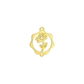 Pendentif fleur de lotus doré en acier inoxydable pour création de bijoux - Couleur Or Lotus