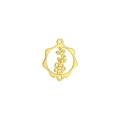 Pendentif fleur de naissance en acier doré ajouré pour création de bijoux DIY - Couleur Or Aubépine