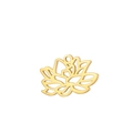 Pendentif lotus ajouré en acier inoxydable doré avec anneau pour création bijoux - Grand Lotus Doré