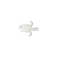 Connecteur tortue en acier inoxydable argenté avec doubles boucles pour bijoux DIY - Couleur Acier Petite Tortue Double Trou