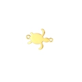 Connecteur tortue de mer dorée en acier inoxydable 304 poli pour bijoux DIY - Or Petite Tortue Double Trou