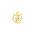 Pendentif fleur en acier inoxydable doré ajouré pour la fabrication de bijoux - Couleur Or Volubilis